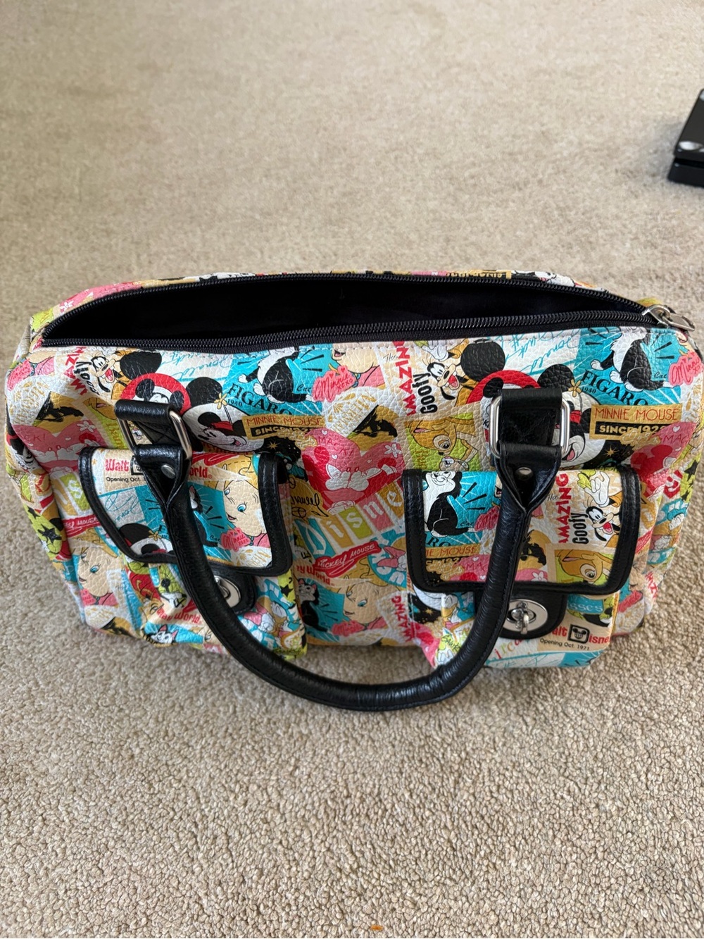 Disney Mickey Mouse Goofy Cartoon Print Handbag